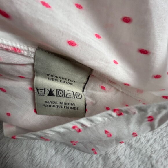 Charlie Paige Womens Pink Polka Dot Ruffle Sleeve Blouse Top XL 100% Cotton New - Picture 4 of 8